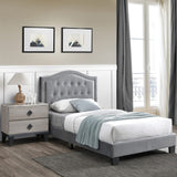 European Style Bed, Button Tufted Headboard
