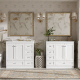 Shaker Free Standing Bathroom Vanity Cabinet & Sink, Soft Close Drawers, Soft Close Doors