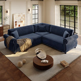 L-Shaped Sofa Couch With Pull-Out Bed