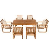 7 Piece Outdoor Patio Dining Set With Removable Cushions