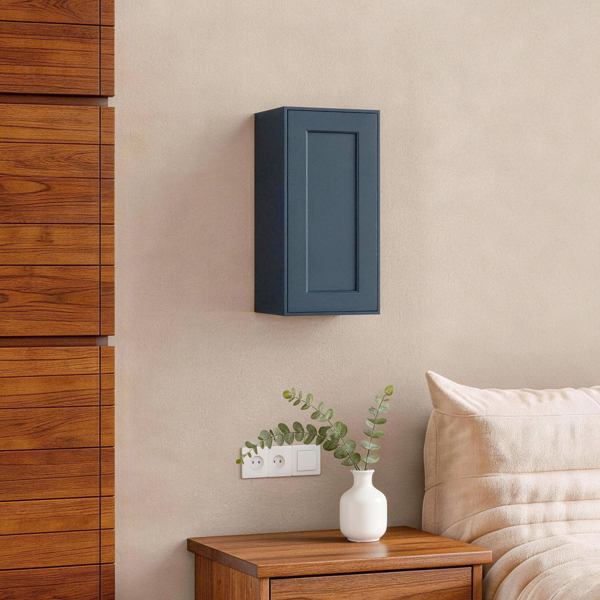 Shaker Wall Cabinet With 2 Adjustable Shelves