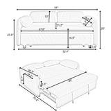 Sofa, Dual Purpose Lounge With Retractable Queen Size Bed