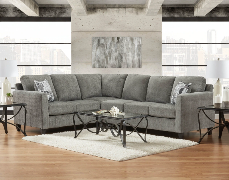 Sims Charcoal Sectional - 3152-SIMC+3151-SIMC