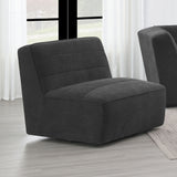 Ortega - Upholstered Armless Chair - Charcoal