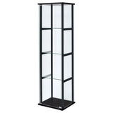 Serena - 4 Shelf Curio Cabinet - Black
