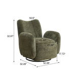 360° Swivel Accent Chair For Living Room - Olive Green
