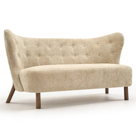 Nordic Chair Laid Back Loveseats With Curved Backres, No Armrests