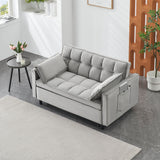 Sofa Bed With Pockets, 3 In 1 Convertible For Living Room