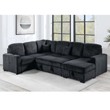 Modern Design Convertible Sectional Storage Bed With USB Port