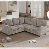 L-Shaped Sofa With Pull Out Sofa Bed With USB