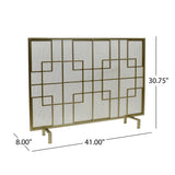 Dorothy - Modern Single Panel Iron Fire Screen