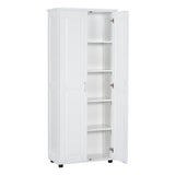 Storage Cabinet With Adjustable Shelves, 2 Doors, Rectangle Design For Bathroom