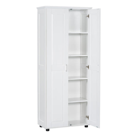 Storage Cabinet With Adjustable Shelves, 2 Doors, Rectangle Design For Bathroom