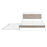 Platform Bed Frame With Trundle, USB Ports And Slat Support, No Box Spring Needed