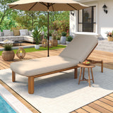 Outdoor Chaise Lounge With Adjustable Backrest