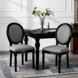 Upholstered & Round Back Dining Chairs (Set of 2)