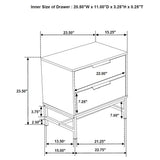 Yountville - 2 Drawer Nightstand - White