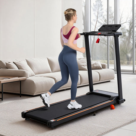 Treadmill With 8% Incline, Portable Treadmills For Home - Black