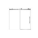 Frameless Single Sliding Shower Door & Handle And Square Tube Track