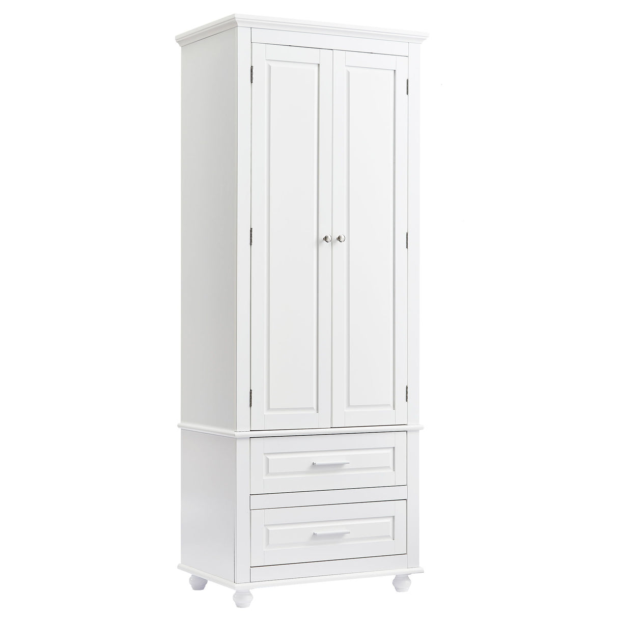 Tall Storage Cabinet With 2 Drawers For Bathroom