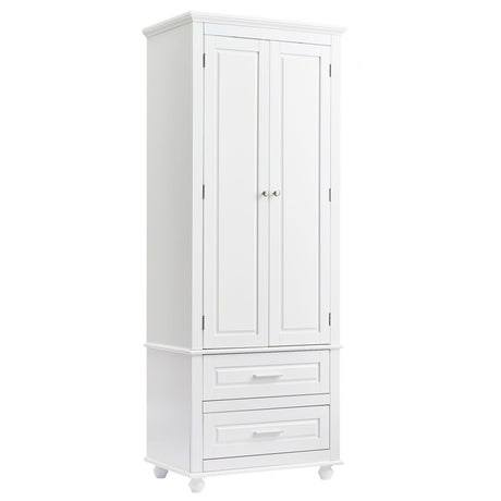 Tall Storage Cabinet With 2 Drawers For Bathroom