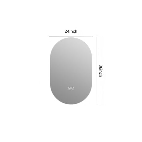 Smart Wall Mounted LED Touch Screen Mirror With Anti-Fog Function And Adjustable Lighting