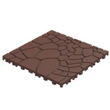 Stone Texture Patio Deck Tiles, 44 Pieces