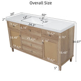 Modern Bathroom Vanity With Sink, Soft Close Drawers