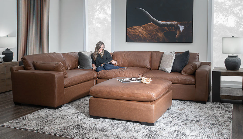 City Limits II 4-Piece Sectional & Ottoman - ARCDSCL+RACDSCL+LACDSCL+WEDSCL+OTDSCL