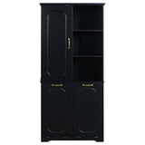 Freestanding Tall Storage Cabinet With 2 Tilt Out Hampers