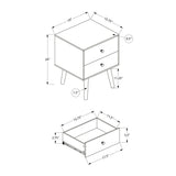 Accent Table & Storage Drawers - Black