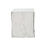 Square Accent Table, Indoor Outdoor - White