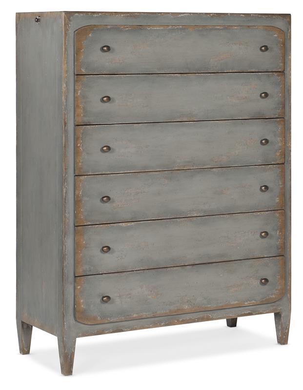 Ciao Bella Six-Drawer Chest- Speckled Gray - 5805-90010-95