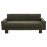Modern Loveseat Sofa, 2 Seater With Square Arms For Living Room