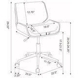 Ecru Swivel Office Chair Adjustable Height - Beige