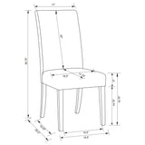Draper - Upholstered Dining Chair (Set of 2) With Vertical Stripes - Beige