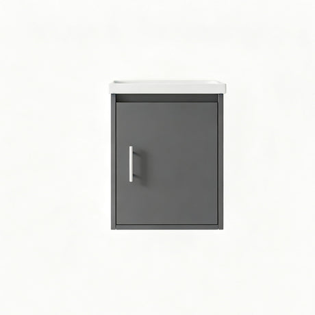 Floating Bathroom Vanity Combo, Wall Mounted Cabinet With Sink & Soft Close Doors For Small Bathrooms