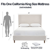 Harper - Tall Headboard Upholstered Bed / High Headboard / Elegant Simplicity / No Box Spring Needed