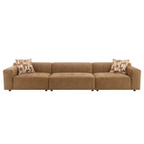 Modular Sofa Set With 2 Matching Toss Pillows - Chocolate