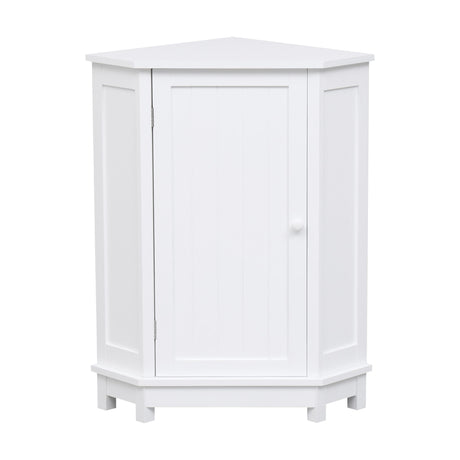 Bathroom Cabinet Triangle Corner Storage Cabinet With Adjustable Shelf Modern Style