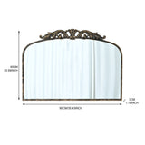 Handmade Arched Mirror, Ornate Baroque For Entryway - Antique Bronze