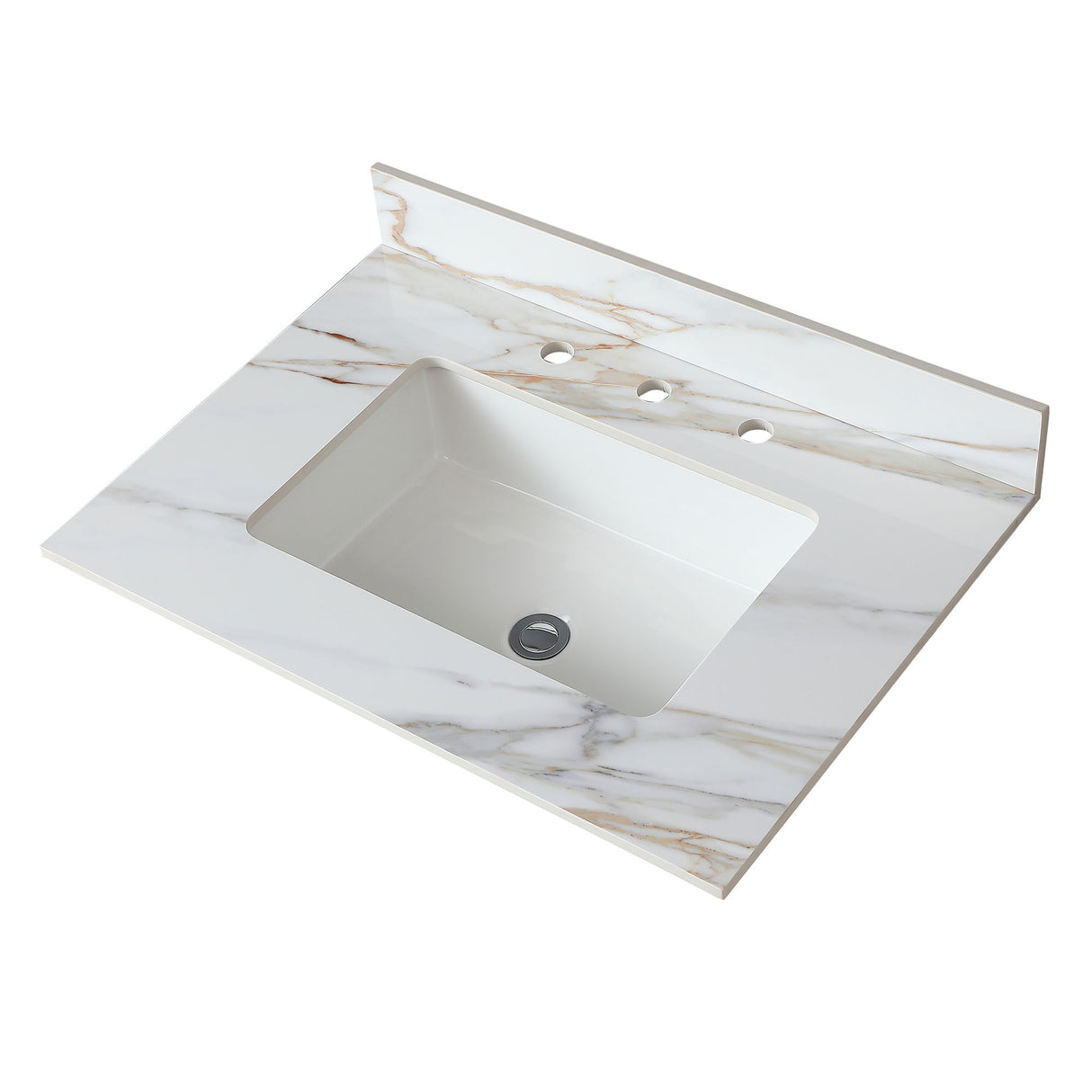 Vanity Top With Undermount Sink And Backsplash, Sintered Stone