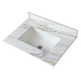 Vanity Top With Undermount Sink And Backsplash, Sintered Stone