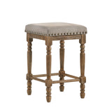 Farsiris - Weathered Counter Height Stool (Set 2) - Beige