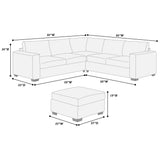 Contemporary Sectional Set With Ottoman