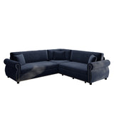 L-Shaped Sofa Couch With Pull-Out Bed