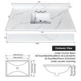 Bathroom Vanity Top With Undermount Sink, 3 Pre Drilled Holes