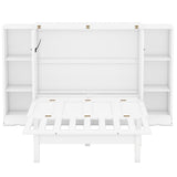 Murphy Bed With Shelves, Drawers And USB Ports