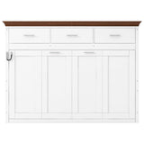 Twin Size Murphy Bed With 3 Drawers - White