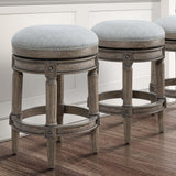 Rustic Elegance Backless Swivel Stool